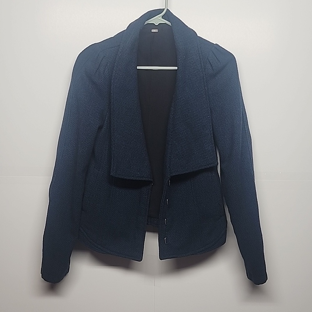 Free People vintage blue twill wool jacket size small